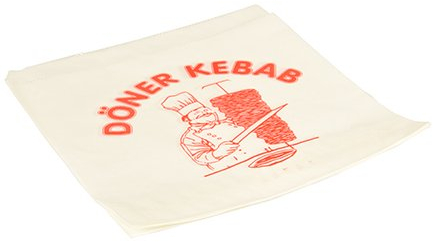 Papstar – 1 x 1000 Kebababbeutel, fettbeständig, 16 cm x 16 cm, weiß, fettresistent