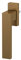 Design Aluminium Fenstergriff Dublin - pulverbeschichtet, Farbe:Gold F4, Stiftlänge:40mm