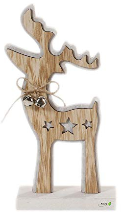 INGE-Glas Magic Deko Holzfigur MDF Hirsch - Elch 26cm