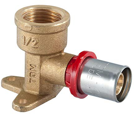 TDM 16er Pressfitting Wandwinkel – 1/2 Innengewinde für 2,0 mm Rohr Aluverbund Mehrschichtverbundrohr, DVGW-zertifiziert, 1/2 x 16