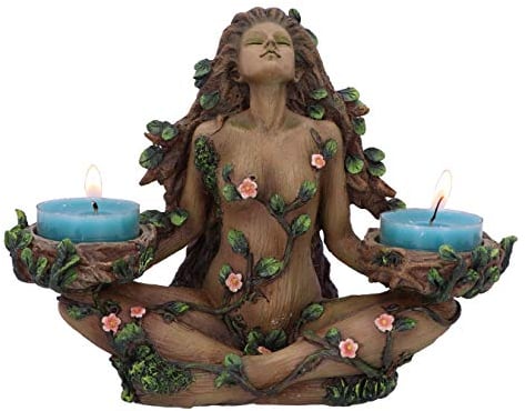 Nemesis Now Balance of Nature Female Tree Spirit Tealight Candle Holder, Brown, 19cm