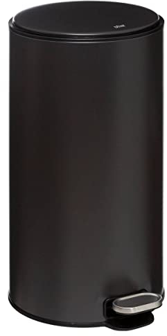 Five - Poubelle ronde 30 Litres en Métal Noir charbon