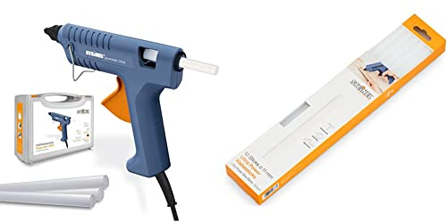 Steinel Heißklebe-Pistole Gluematic 3002 & Klebesticks Ultra Power, 11 mm Durchmesser, 10 Sticks, 250g, universeller Schmelzkleber für feste Verbindungen