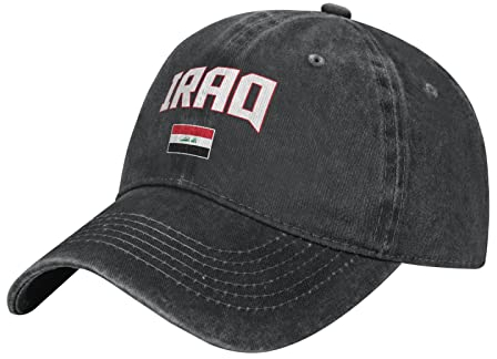 452 Damen Herren Visier Hut Irak-Flagge Coole Iraker Distressed Basecap Leicht Abwaschbar Baseball Kappen Verstellbar Baseball Cap Für Laufen Sport Kletter
