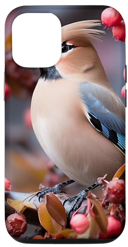 Hülle für iPhone 15 Vogelbeobachtung Zedern-Wachsflügel