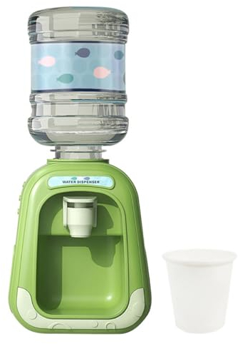 XJKLBYQ Mini Water Dispenser,Drinks Dispenser with Tank,190ml Simulation Desktop Water Cooler Dispenser for Home Gatherings School Office Juice Carafes,NO Battery(Green)