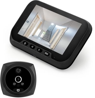 Matybobe 4.5-inch Peephole Camera Doorbell for Apartment Door 2MP LCD Digital Peephole Viewer Doorbell 135 Degree Human Body Detection Color Infrared Camera 1080P Door Monitor 3800mAh Battery