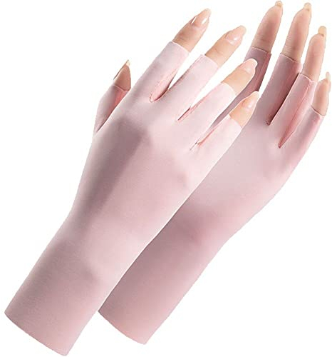 Lpitoy Sommer Anti-uv Fingerlose Handschuhe Semi-Finger Fahren Handschuh EIS Seide Halbe Finger Handschuhe Sonnenschutz Atmungsaktive Dünne Fäustlinge