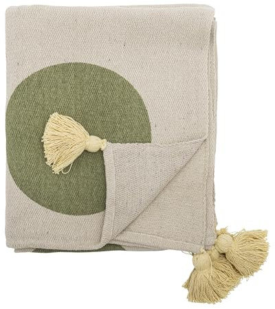 Bloomingville MINI Clennie Decke, Natur, Recycelte Baumwolle, L160xB130 cm