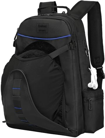 Goloni Professioneller Reitrucksack mit verdeckter Helmhalterung, wasserdichte Reitstiefeltasche, Helmtasche, Blau