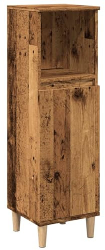 vidaXL Armoire de Salle de Bain Vieux Bois 30x30x100cm Bois ingénierie