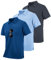 zitysport 3er Pack Poloshirts Herren Kurzarm Golf Polohemd Schnelltrocknend Atmungsaktives Herren Regular Fit Shirts Work Polo Shirts Männer Sommer Sport Tshirt Männer(Grau Hellblau Blau L)
