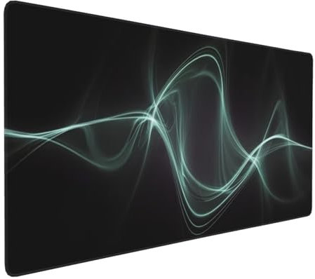 Tapis de Souris 80x40 cm Grand Tapis Souris XXL, La lumière Tapis de Souris Bureau Gamer, à Bords Cousus, Base en Caoutchouc Antidérapante, sous Main pour Clavier et Souris, Decoration Maison E-329