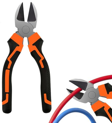 Diagonal Cutting Pliers 8 Inch Professional Precision Wire Cutters Steel Wire Cutters Nippers with Soft Grip for Jewelry Making Electrical Work DIY Projects
