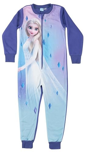 Disney La regina del ghiaccio per ragazze – Elsa Frozen Tuta per bambini, pigiama viola, Lilla, 110-116
