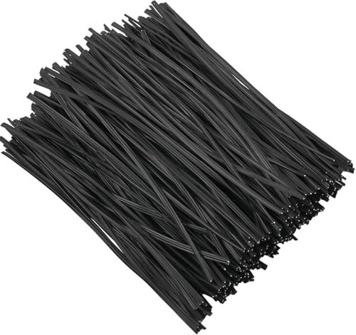 Astrevo 1200PCS Black Twist Ties 6 Inch – Reusable Plastic Coated Wire Ties for Bags, Cables, Bread, Candy, Crafts, and Garden Use
