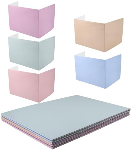 Jokapy 10 Stuck Trennwand für Schreibtisch, Faltbare Trennwand Schreibtischs Tragbarer Sichtschutz Schreibtisch, Tischtrennwand für Schule,Büro,Bibliothek(Farbe)