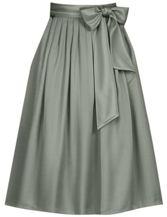 Xiyocadt Damen Dirndl Schürze Midi Lang, Dirndlschürzen Hochzeit Mittelalter Oktoberfest Trachtenrock Festlich Dirndlrock Plisseerock Für Bayrische Tracht Sommer Grosse Grössen Faltenrock