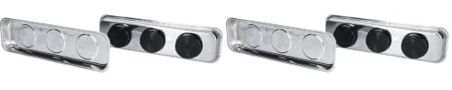 BRILLIANT TOOLS BT691155 Tablette magnétique/jeu de coques en inox, 65 x 226 mm, 2 pièces [Powered by KS TOOLS] (Lot de 2)