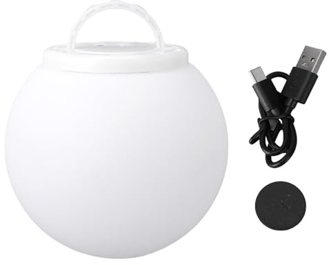 Zunate 15 cm LED-Leuchtkugel-Licht, Wiederaufladbare Stimmungslampe mit 7 Farbwechseln und Automatischem Farbverlauf-Atmungsmodus, Schwimmende Pool-Lichtkugel für Party-Dekoration,