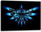 Paul Sinus Art Hyrule Emblem - Zelda Motiv auf Leinwand im Format: 120x80 cm. Kunstdruck als Wandbild