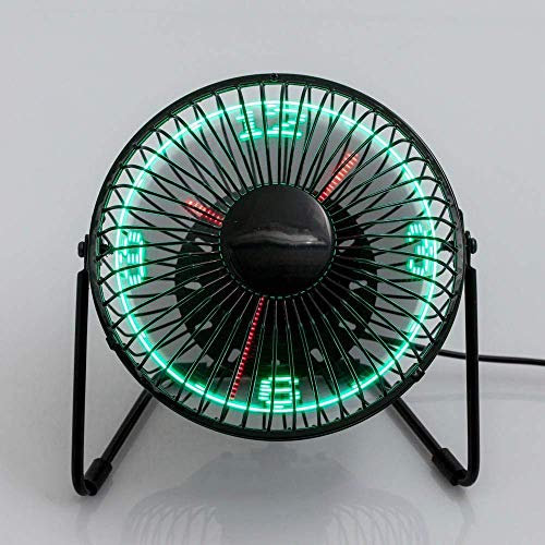 RED5 Desktop LED Clock Fan