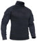 TACVASEN Herren Combat Baumwoll Shirt Taktisches Hemd Militär Men's Long Sleeve T-Shirt Black Cotton Outdoor Tshirt (XXL, Schwarz)