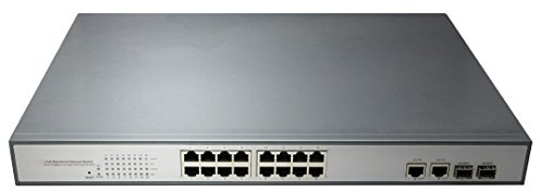 Switch PoE PNI Swpoe16 mit 16 Ports 10/100Mbps und 2 Ports 10/100/1000Mbps