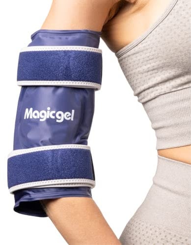 Fascia Ghiaccio Gel per Gomito - Gomitiera per Compressione e Terapia Freddo - Borsa Ghiaccio Gel Riutilizzabile per Tendinite Gomito e Epicondilite - Riduce Gonfiore e Infiammazione (da Magic Gel)