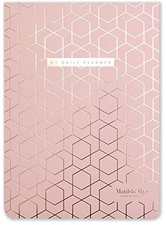 Matilda Myres A5 Daily List Pad - 50 Sheets - Pink & Rose Gold