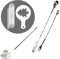 JinYu Coffee Art Maker Set, 16 Pieces Coffee Decorating Stencils Barista Template +1 Latte Pen + 2 Pack Spiral Pattern Mixing Spoon fork 2 in 1 for Mousse Cake Birthday Party Bar Espresso (19 Pcs)