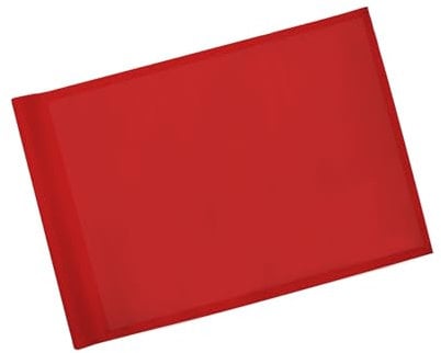 KINGTOP Golf Flag 20x14 Inch - Plain Red, 420D Nylon, Tube Inserted - Standard Putting Green Flags for Backyard Practice, Golf Courses, Country Club, 1-Pack