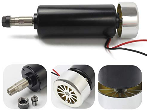 RATTMMOTOR CNC 500 W Spindelmotor ER11 500 Watt luftgekühlter Spindelmotor 52 mm DC 48 V 12000 U/min 600 mN.m für DIY Mini CNC Router Graver Fräsmaschine