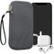 kwmobile Handytasche für Smartphones XL - 6,7/6,8 - Neopren Handy Hülle Blaugrau - Handy Tasche 17,2 x 8,4 cm Innenmaße