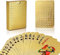 Hsthe Sea wasserdichte Spielkarten, Coole Plastikspielkarten, wasserdichte Spielkarten, Plastikspielkarten, Pokerspiel, Familienpartyspiel, Spielkarten für Kinder und Erwachsene, Gold (1 Karte)