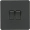 Knightsbridge SF3000AT Screwless 10AX 2G 2-Way Switch,Anthracite