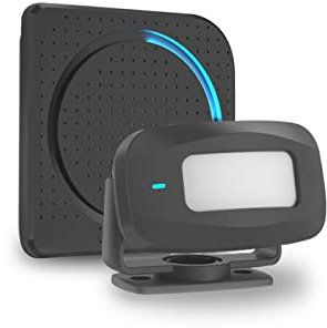 Aktivstar Capteur de mouvement avec alarme sonore pour entrées/détecteur de mouvement pour la maison et le commerce,Sonnette sans fil pour porte,Alarme de sécurité,Détecteur de présence portatif,Noir