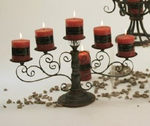 Five Branch Candelabra with Rustic Style