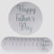 10 Pieces Happy Father’s Day Acrylic Cupcake Toppers Round Mirror Engraved Cake Topper Cupcake Decorations for Birthday Party (Silver)
