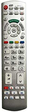 Aurabeam Nachbau Fernbedienung für Panasonic N2QAYB000572 TXL32ET5B, TXL32ET5E, TXL32ET5Y, TXL32ETW5, TXL37ET5B, TXL37ET5E, TXL37ET5Y, TXL37ETW5, TXL42ET5B (N2QAYB000572 Nachbau)
