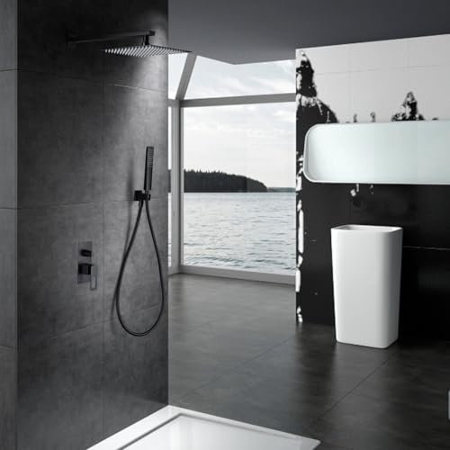 IMEX BDC032-6NG Suecia Conjunto de Ducha Empotrado Monomando Negro Mate