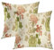 Batmerry Kissenbezüge mit Blumenmuster, grünes Blatt, rosa Geranie, dekorativer Kissenbezug, Digitaldruck, Mischgewebe für Couch, Sofa, Bett, unsichtbarer Reißverschluss, 50,8 x 50,8 cm