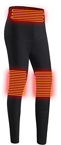 Battnot Heizhose Wärmehose Beheizte Leggings Damen Thermo-Unterziehhose Waschbare Beheizte Leggings, Bequeme Elektrische USB-Beheizte Hose für Wandern, Camping, Skifahren