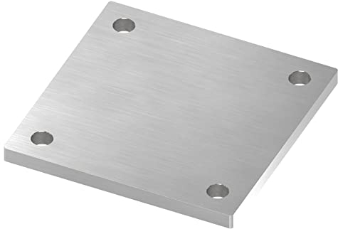 STEINBACHER© | piastra di ancoraggio in acciaio inox, 150x150x10mm, foro 4x13mm, V2A