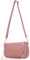 modamoda de - T237 - Umhängetasche Klein Small aus ital. Leder, Farbe:Altrosa