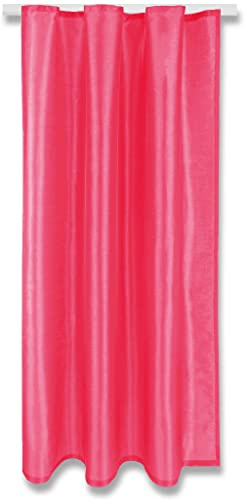 Arsvita Blickdichte Pinke Gardine Alessia mit Kräuselband in 140x175cm (BxL), in vielen Größen und Farben