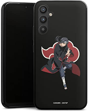 DeinDesign Slim Case extra dünn kompatibel mit Samsung Galaxy A34 5G Silikon Handyhülle schwarz Hülle Itachi Uchiha Offizielles Lizenzprodukt Naruto Shippuden