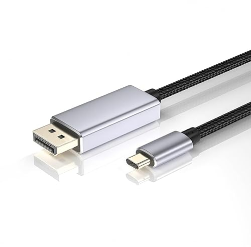8K USB C auf Displayport Kabel 1,8m, BolAAzuL USB 3.1 zu DP 1.4 Kabel geflochtener Video Adapter Kabel 8K@60Hz 4K@144Hz für MA CBOOD Pro/Air, IM AC, IP AD Pro 2020, XP S, Galaxy S20