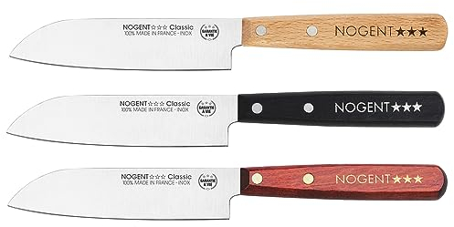 Nogent - Couteau Santoku classic bois lame lisse (1 modèle aléatoire)