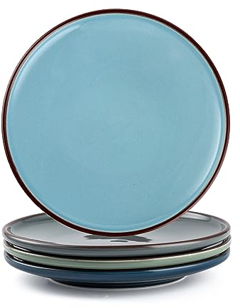 UNICASA Speiseteller Keramik, 28cm Große Frühstücksteller Tellerset, Essteller Geschirrservice Tafelservice für 4 Personen (4 Farbe)